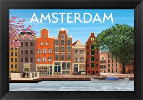 Framed Amsterdam II Print