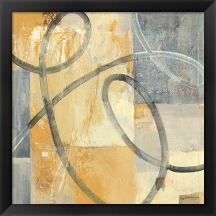 Framed Ribbon Dance I Autumn Print