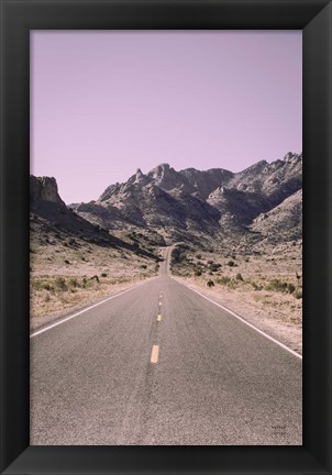 Framed Road to Old West Purple Print