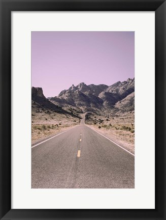 Framed Road to Old West Purple Print