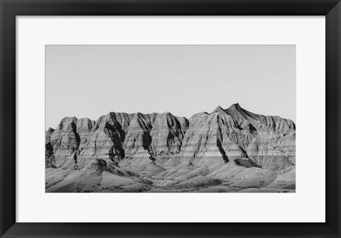 Framed Badlands BW Print