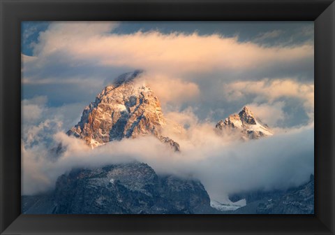 Framed Grand Teton Clouds Color Print