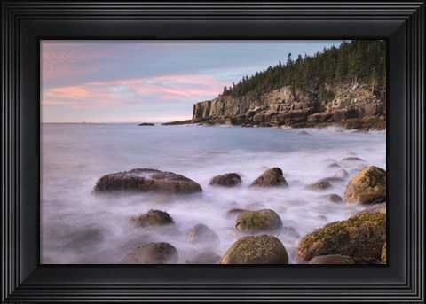 Framed Cobblestone Beach Print