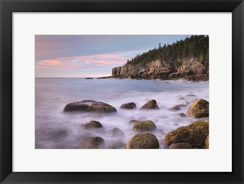 Framed Cobblestone Beach Print