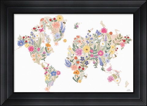 Framed Wild Meadow World Print