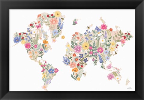 Framed Wild Meadow World Print