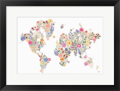 Framed Wild Meadow World Print