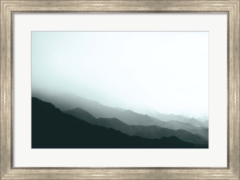 Framed Virgin Mountains II Blue Gray Print