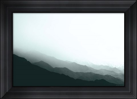 Framed Virgin Mountains II Blue Gray Print