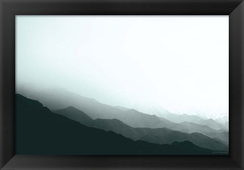 Framed Virgin Mountains II Blue Gray Print