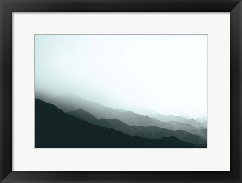 Framed Virgin Mountains II Blue Gray Print