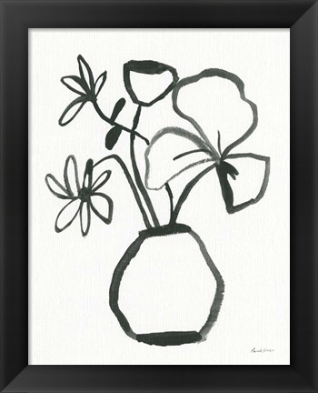 Framed Floral Sketch II Print