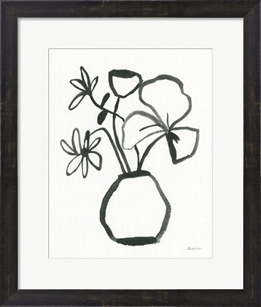 Framed Floral Sketch II Print