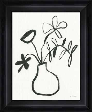 Framed Floral Sketch I Print
