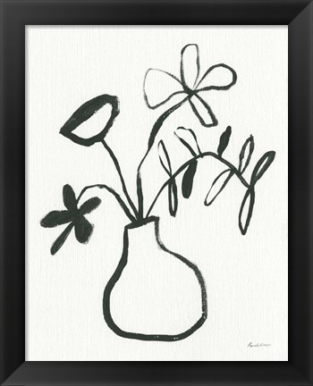 Framed Floral Sketch I Print