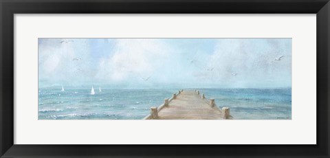 Framed Summer Dock Panel Light Print