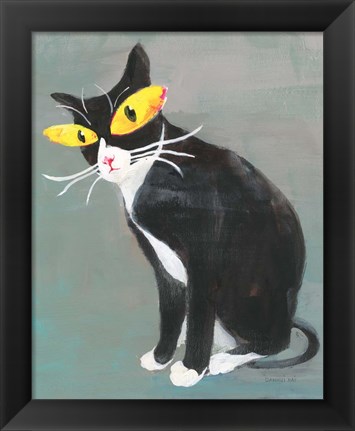 Framed Black Kitty Print