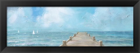 Framed Summer Dock Panel Print