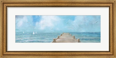 Framed Summer Dock Panel Print