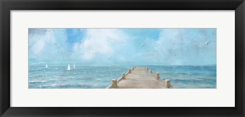 Framed Summer Dock Panel Print