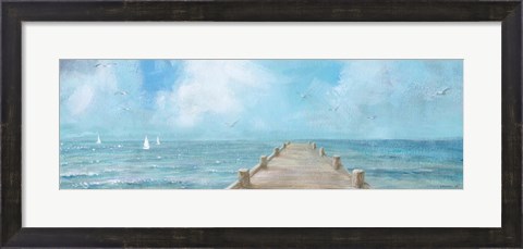 Framed Summer Dock Panel Print