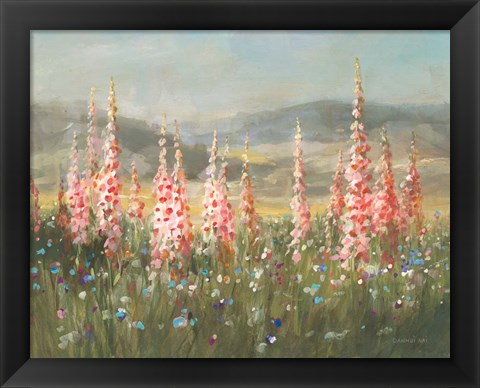 Framed Wild Foxglove Meadow Print