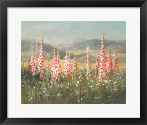 Framed Wild Foxglove Meadow Print