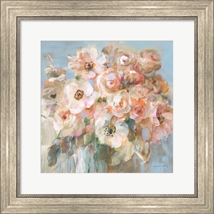 Framed Blushing Bouquet Print