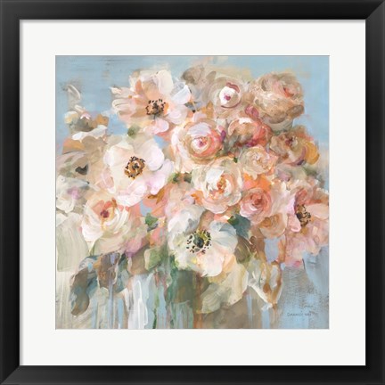 Framed Blushing Bouquet Print