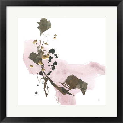 Framed Gold Dots IV Pink Print