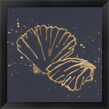 Framed Gold Scallop II Print