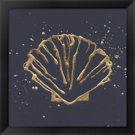 Framed Gold Scallop I Print