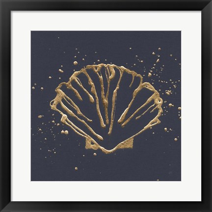 Framed Gold Scallop I Print