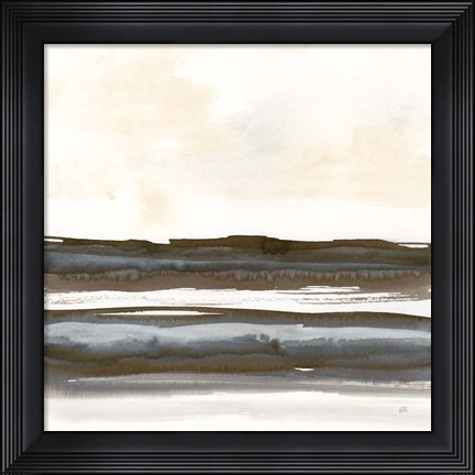 Framed Natural Stripes I Print
