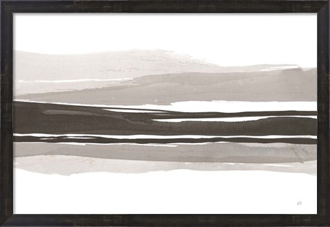 Framed Marbled Gray II Print