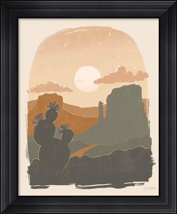 Framed Warm Desert I Print