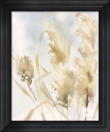 Framed Pampas Grasses III Print