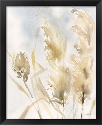 Framed Pampas Grasses III Print