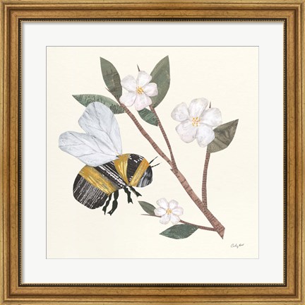 Framed In the Garden Bee II Print