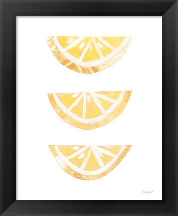 Framed Lemon Slices I Print