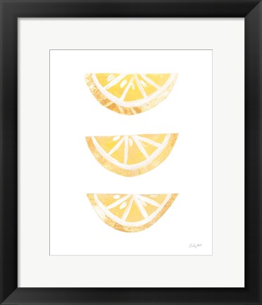 Framed Lemon Slices I Print