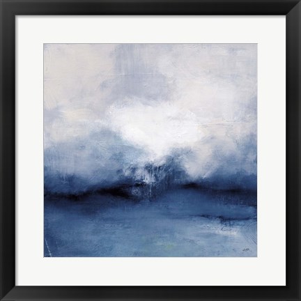 Framed Sea Spray Indigo Print