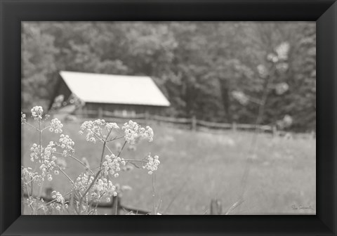 Framed Summer Farm III BW Print