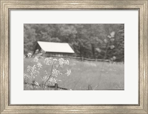 Framed Summer Farm III BW Print