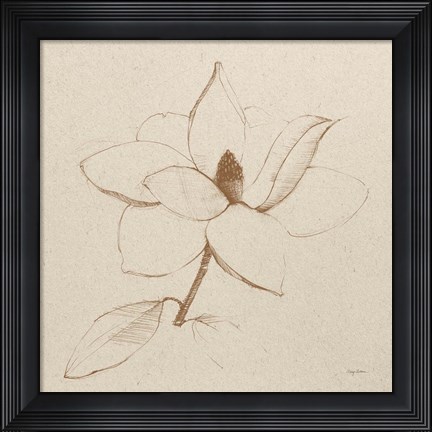 Framed Modern Vintage Floral II Print