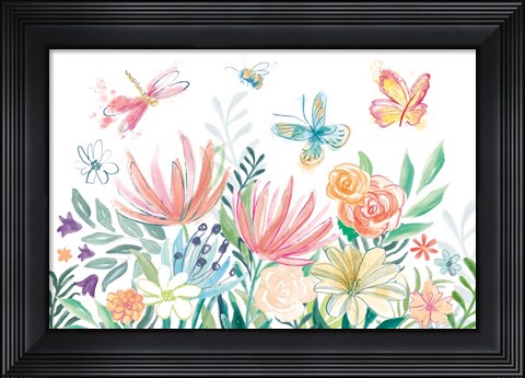 Framed Flower Fun I Print