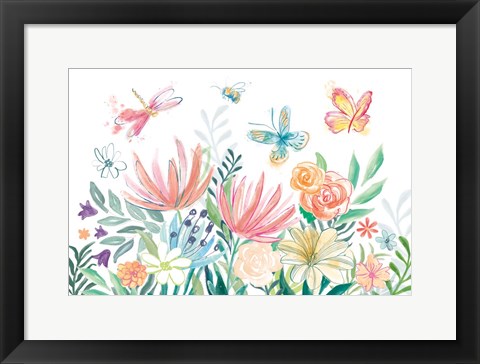 Framed Flower Fun I Print