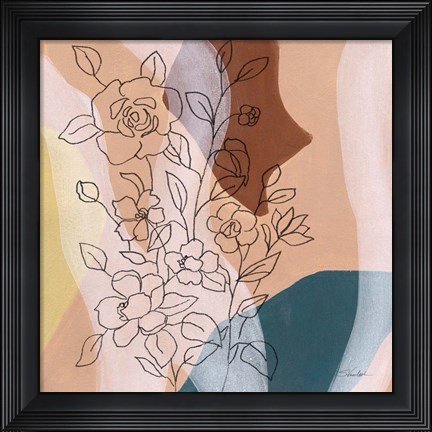 Framed Earthy Boho Lace I Print