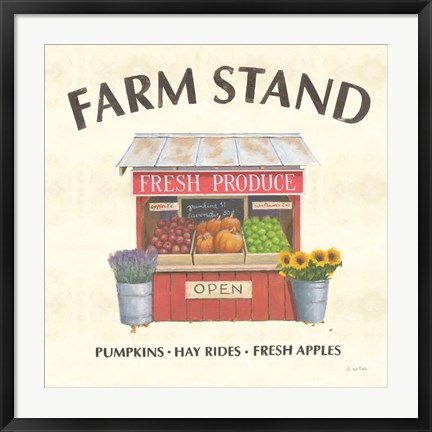 Framed Heartland Harvest Moments II Farm Stand Print