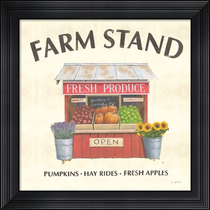 Framed Heartland Harvest Moments II Farm Stand Print